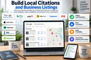 Build local citations and business listings for improved local SEO visibility and business credibility